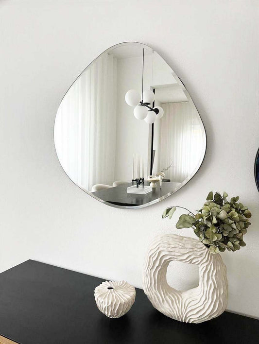 LEVOO Bianca asymmetrical wall mirror black