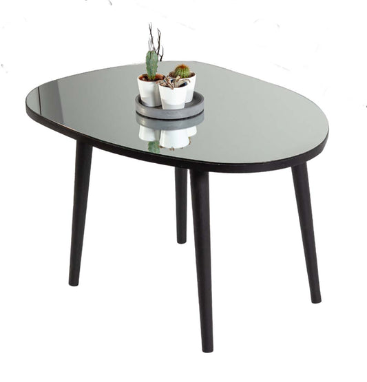 LEVOO Belisa asymmetrical mirror table black